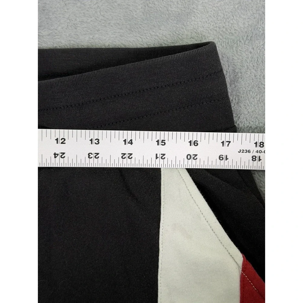 True Religion Jogger Pants Mens Medium Black‎ Red Tapered Fleece Lined Pullon